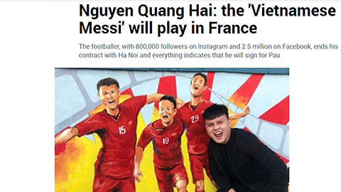 Nhật báo nổi tiếng Marca: 'Messi Việt Nam sẽ đến chơi bóng tại Pháp'